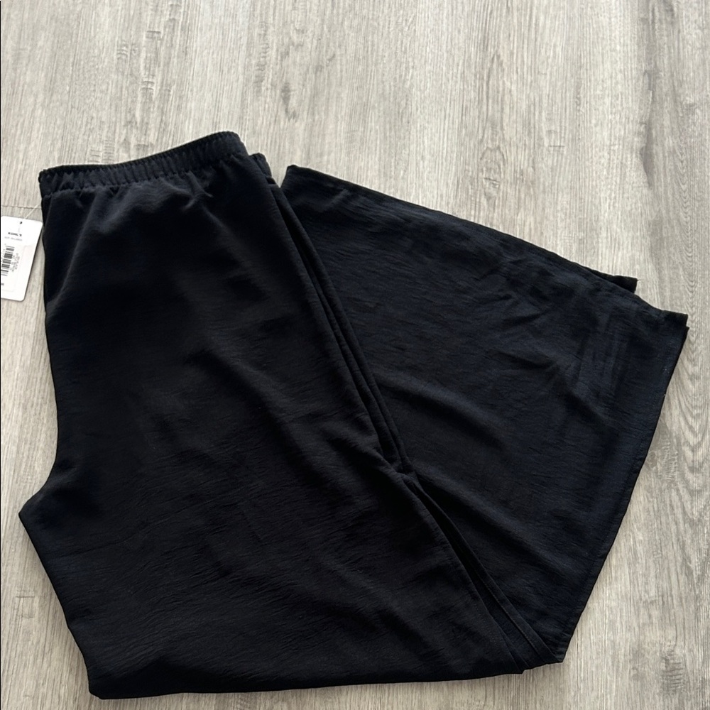 Elegant Black Wide-Leg Women's Pants - Picture 4 of 13
